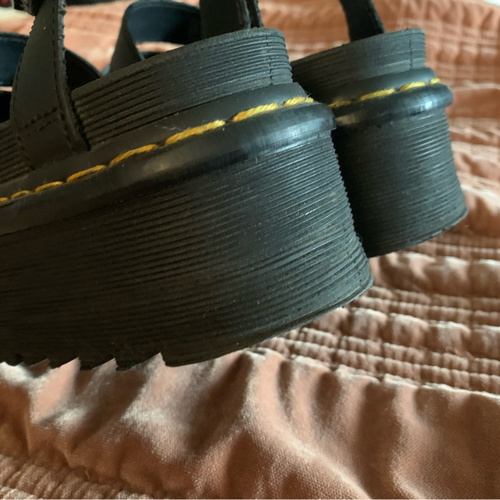 Dr. Martens Black Sandals with Yellow Stitching - Picture 3 of 5